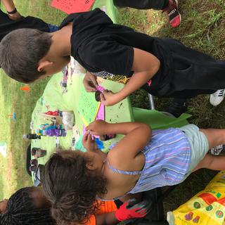 Children hard at work