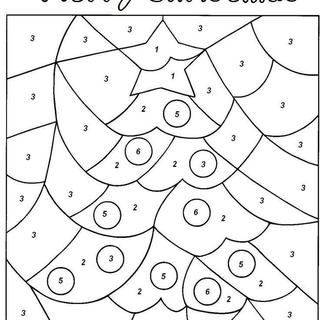 One of the color-by-number designs used on my 2020 Christmas cards