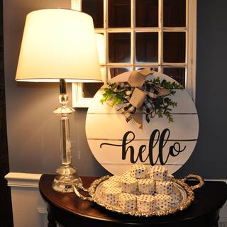 Gold polka dot boxes
