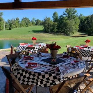 checkered tablecloth