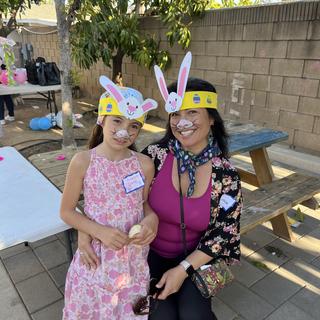 Cute little bunny volunteers