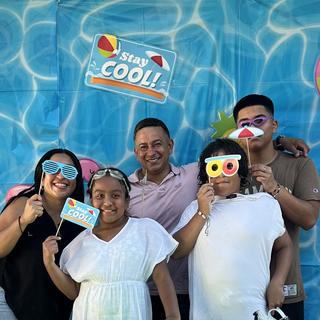 Family pic with backdrop