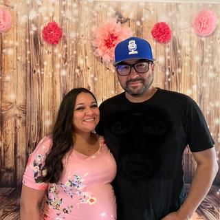 Perfect baby shower background with added flowers