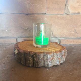 Green light to accent the custom green lettering