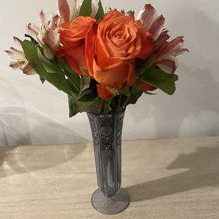 Vase with fresh flowers