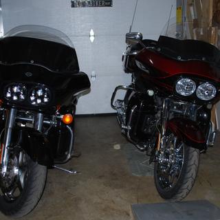 Hogworkz Harley® Road Glide Dual LED Black HALOMAKER® Headlight '98-'1 - View #5