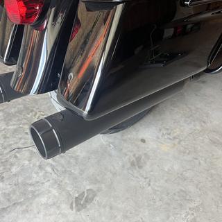 くろすけ◉ Vance & Hines Black 4.5 in. Torquer 450 Slip-On - 46674 for 2017