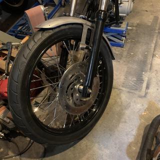Tarazon 21x3.5 Front Wheel For Harley Dyna Wide Glide Softail FLST – Black Aluminum Multi-Spoke, Tubeless