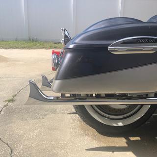 SHARKROAD 33" Chrome Fishtail Exhaust Slip-Ons For Harley Touring 2017-Up – Road King, Street Glide, Electra Glide