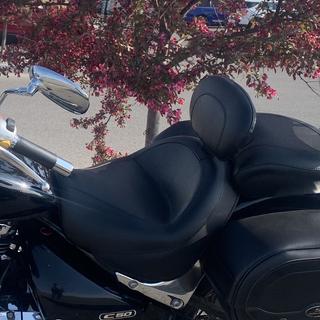 Mustang Seats Vintage Wide Touring Seat with Driver Backrest