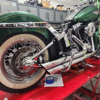 Set De 4 Inserts Chromés Pour Cadre Swingarm Harley Davidson Softail FLSTC 96 - Pour Modèles 2008 Et +