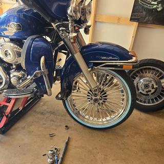 V-Factor Chrome 16x3.00 40 Spoke Front/Rear Wheel - 51642 for 1973