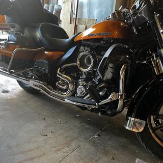 Hsy Bassani Chrome B4 Exhaust System W/Megaphone Muffler - FLH