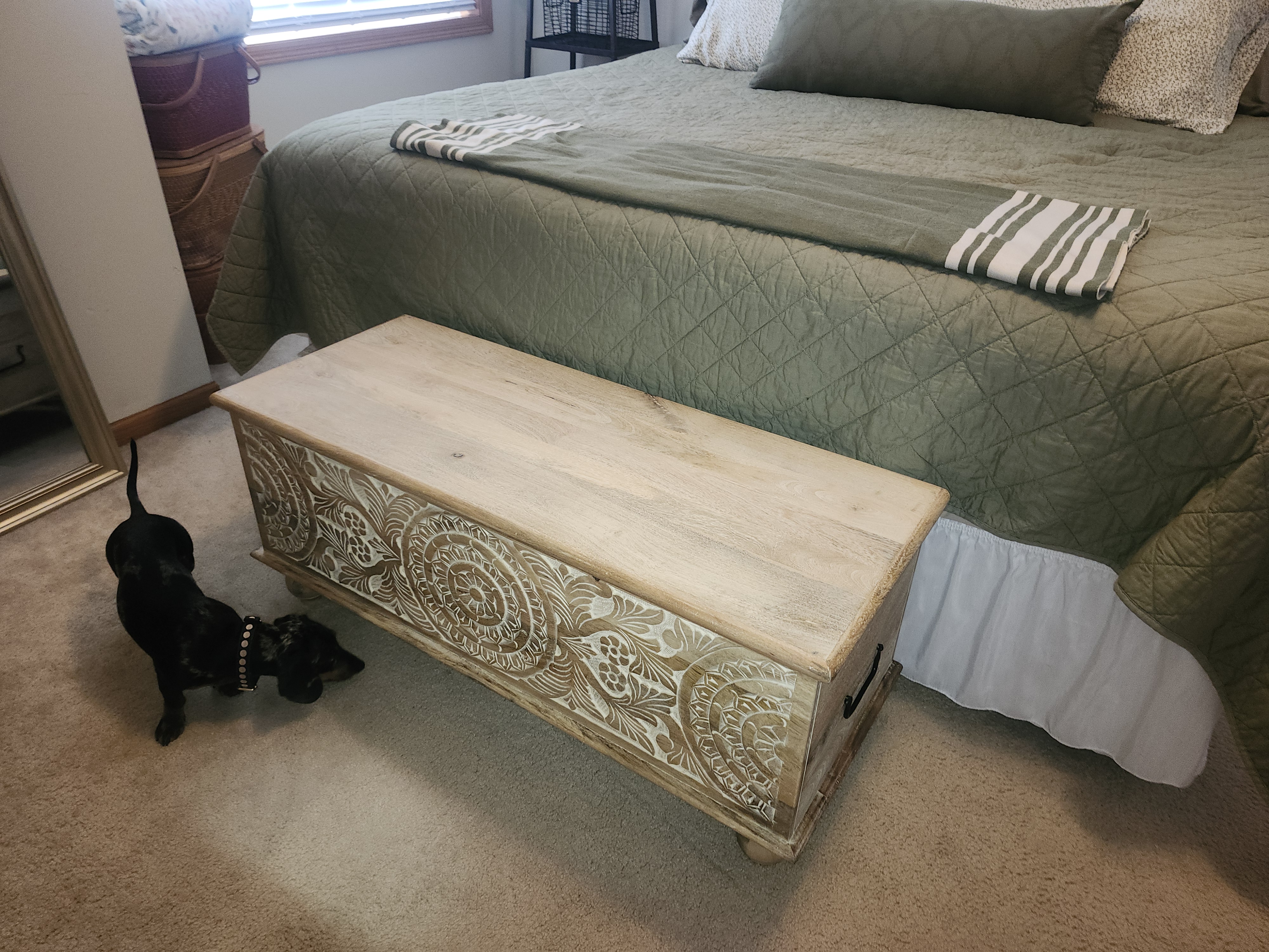 Fossil Ridge Hinged Top Storage Bench | Ashley