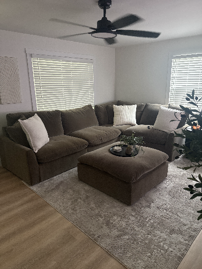 Ashley Luxe Whitehaven Velvet 4-Piece Modular L-Shaped Sectional