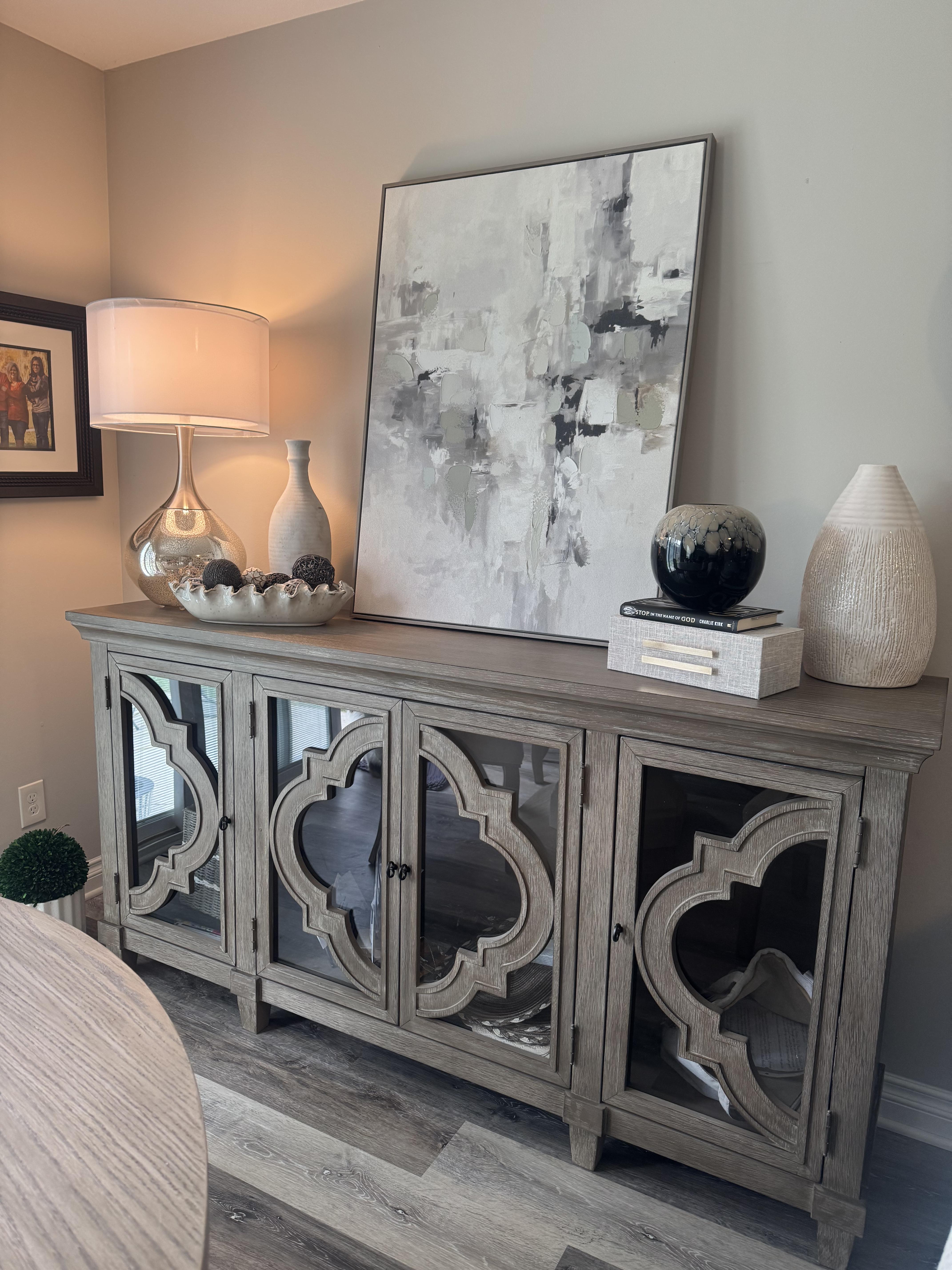 Fossil Ridge Accent Cabinet with Quatrefoil Pattern | Ashley