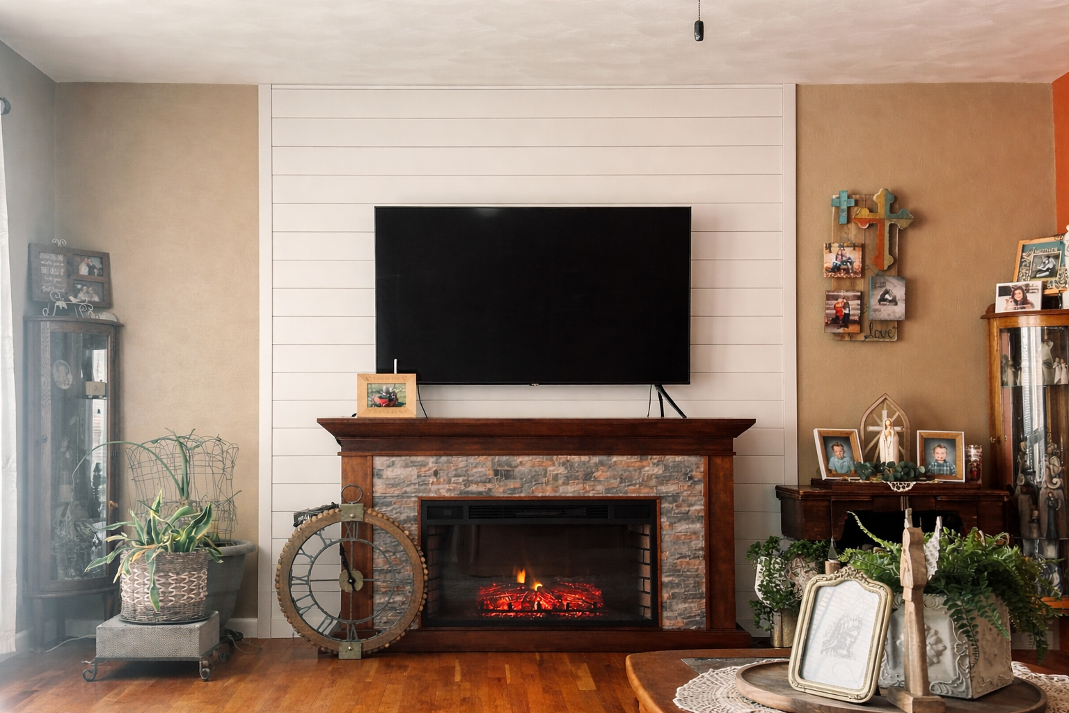 Southern Enterprises Furniture Hardey Heights Electric Fireplace