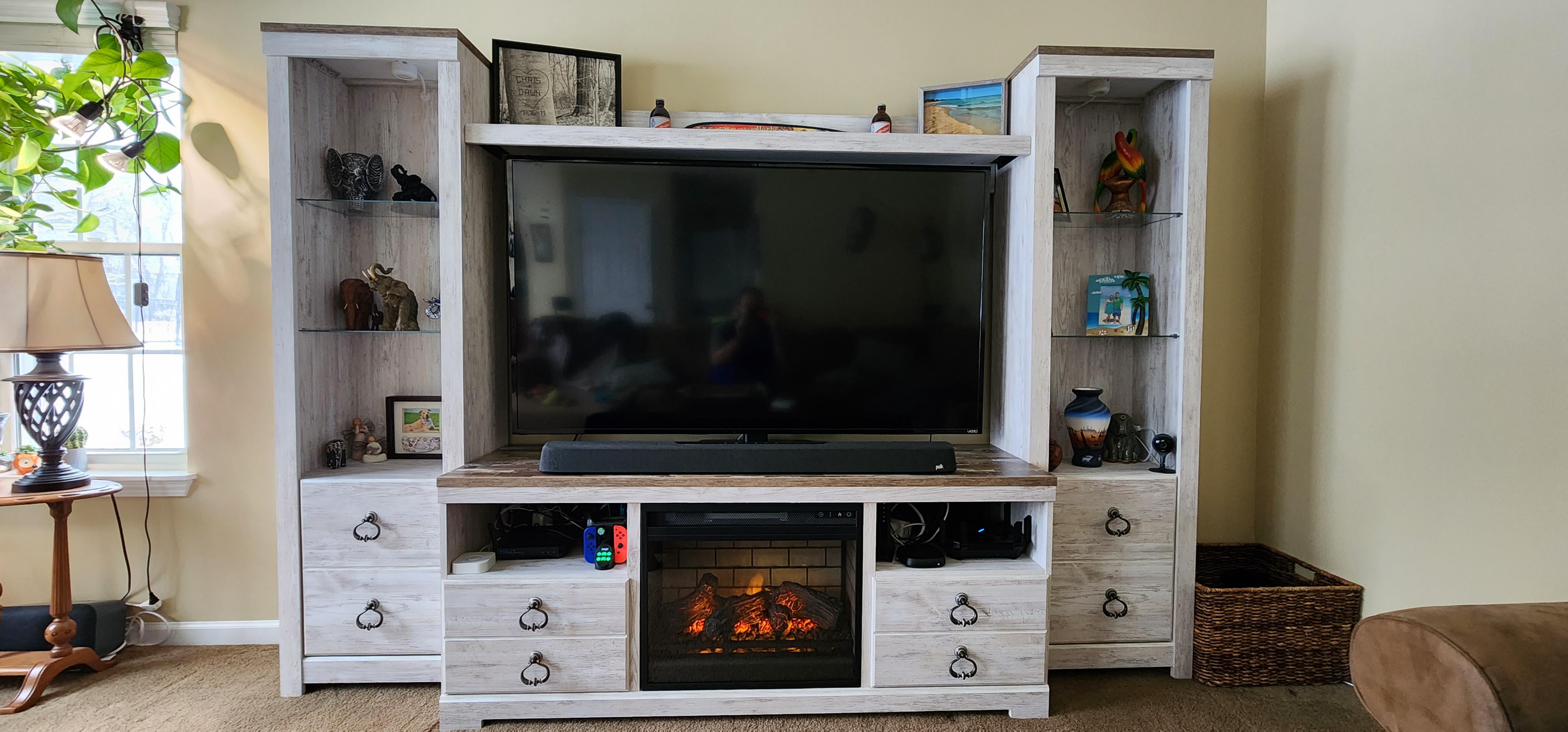 Trinell 4-Piece Entertainment Center with 63'' TV Stand and
