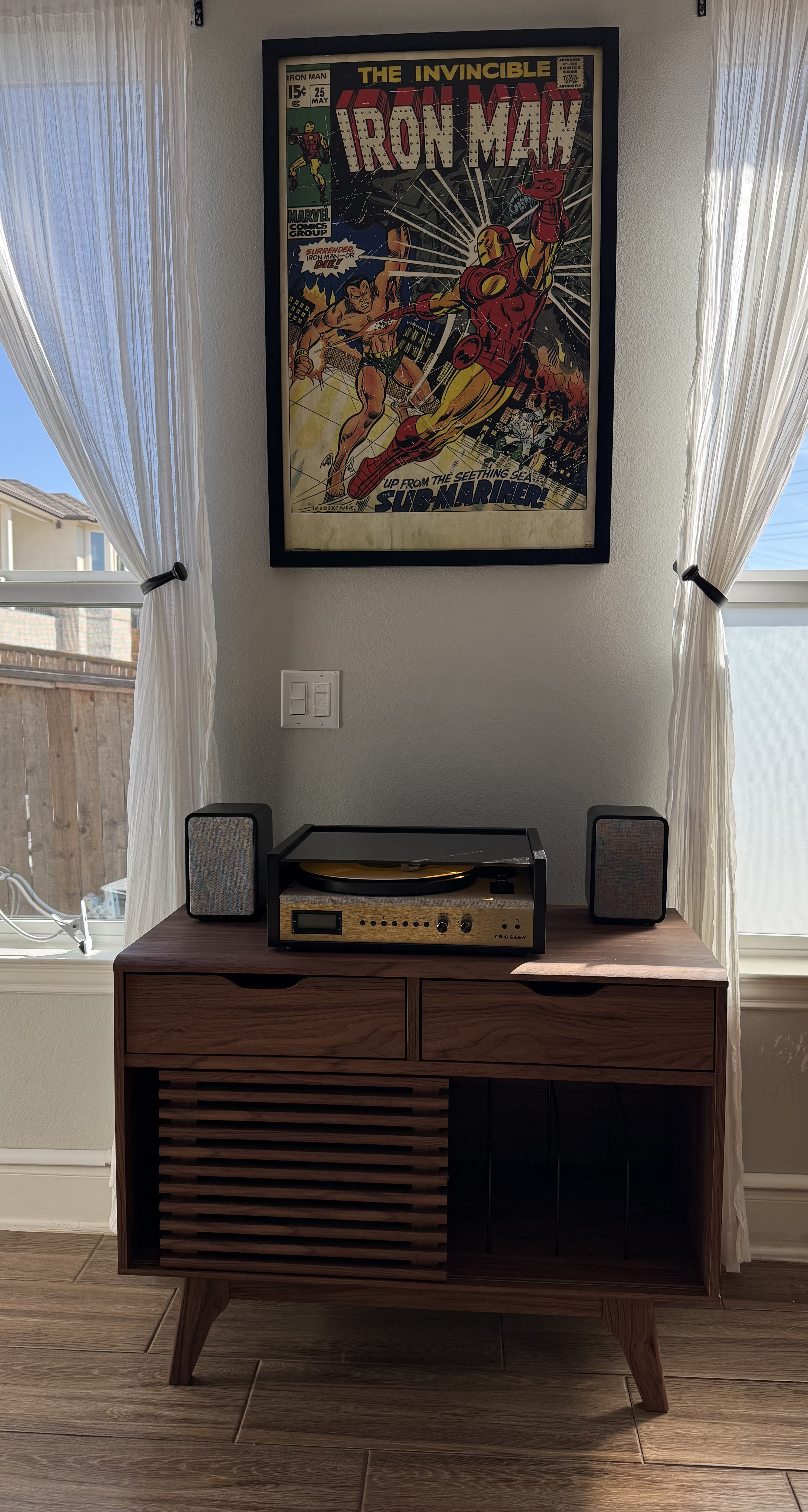 Modway Render 2-Drawer Vinyl Record Display Stand | Ashley