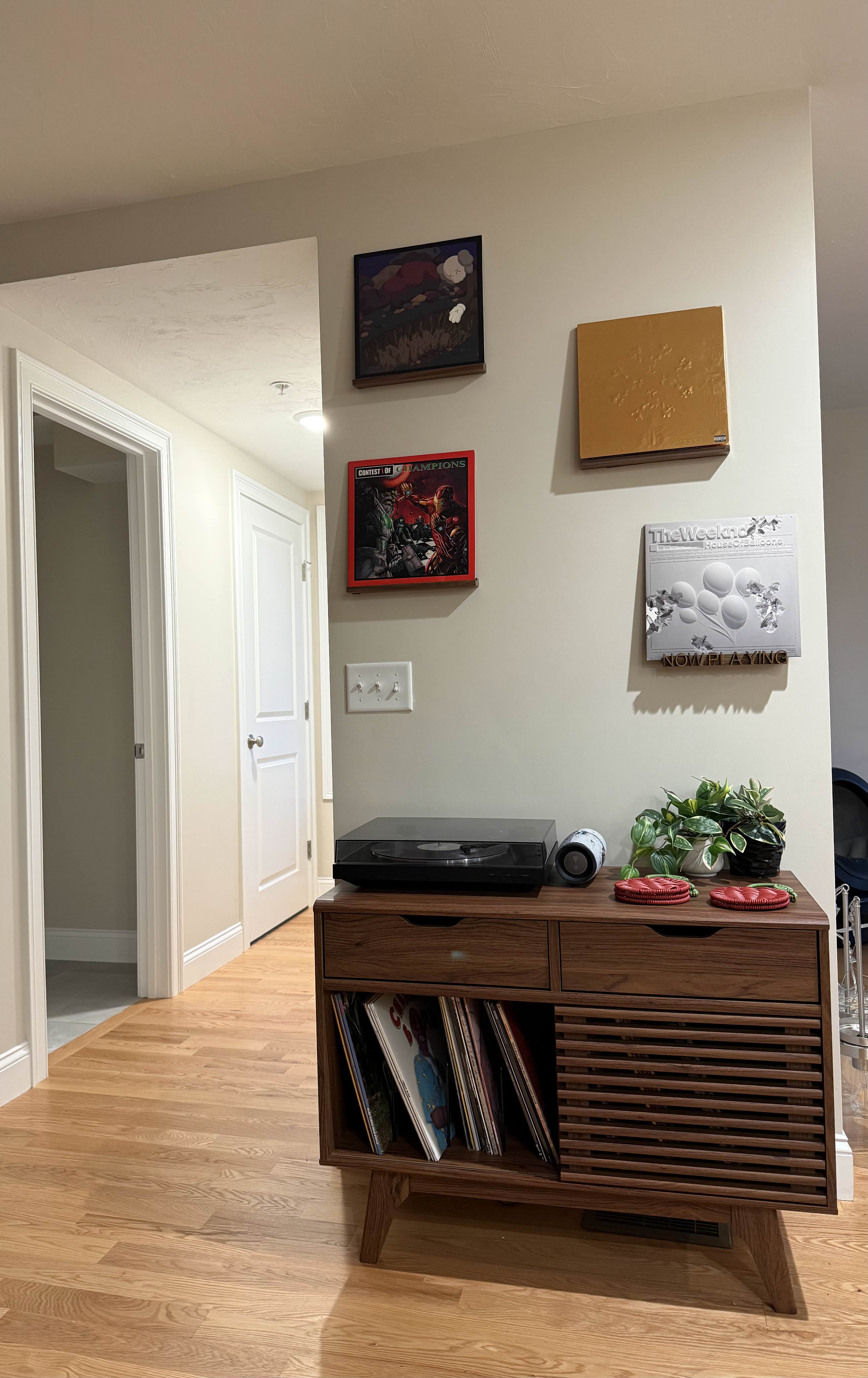 Modway Render 2-Drawer Vinyl Record Display Stand | Ashley