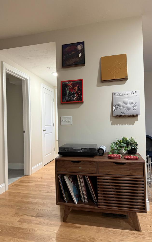 Modway Render 2-Drawer Vinyl Record Display Stand | Ashley