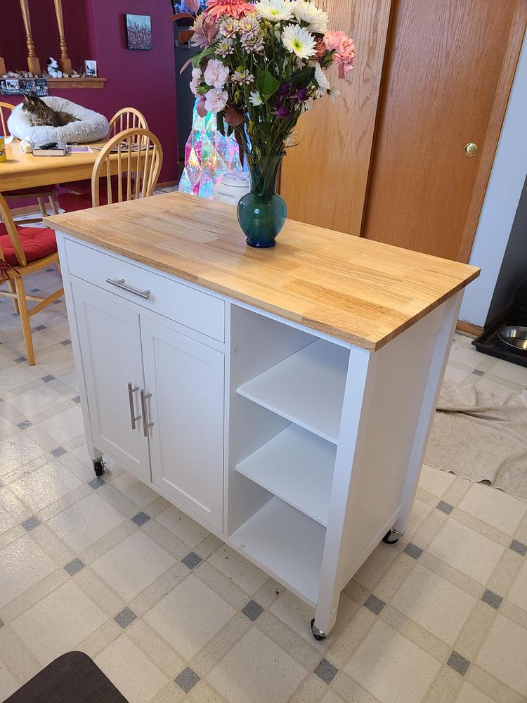 Southern Enterprises Furniture Butcher Block Kitchen Cart | Ashley