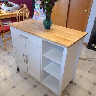 Southern Enterprises Furniture Butcher Block Kitchen Cart | Ashley