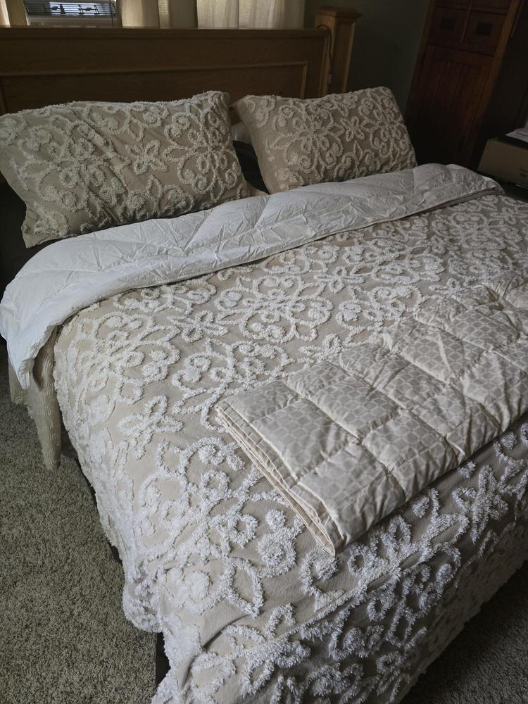 QUEEN SHEER ３点セット Madison Park Sabrina Full/Queen 3 piece Tufted bedspread set | Ashley