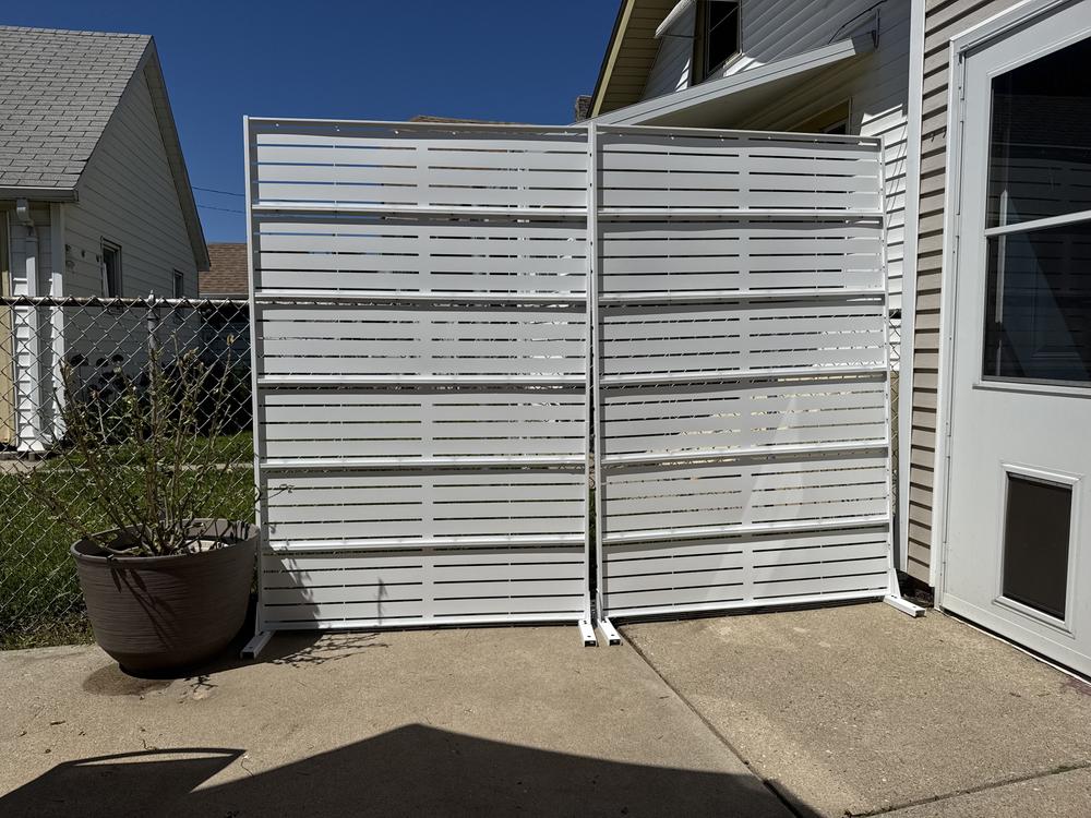 TranquilBreeze Louver Outdoor Privacy Screen Garden Fence | Ashley