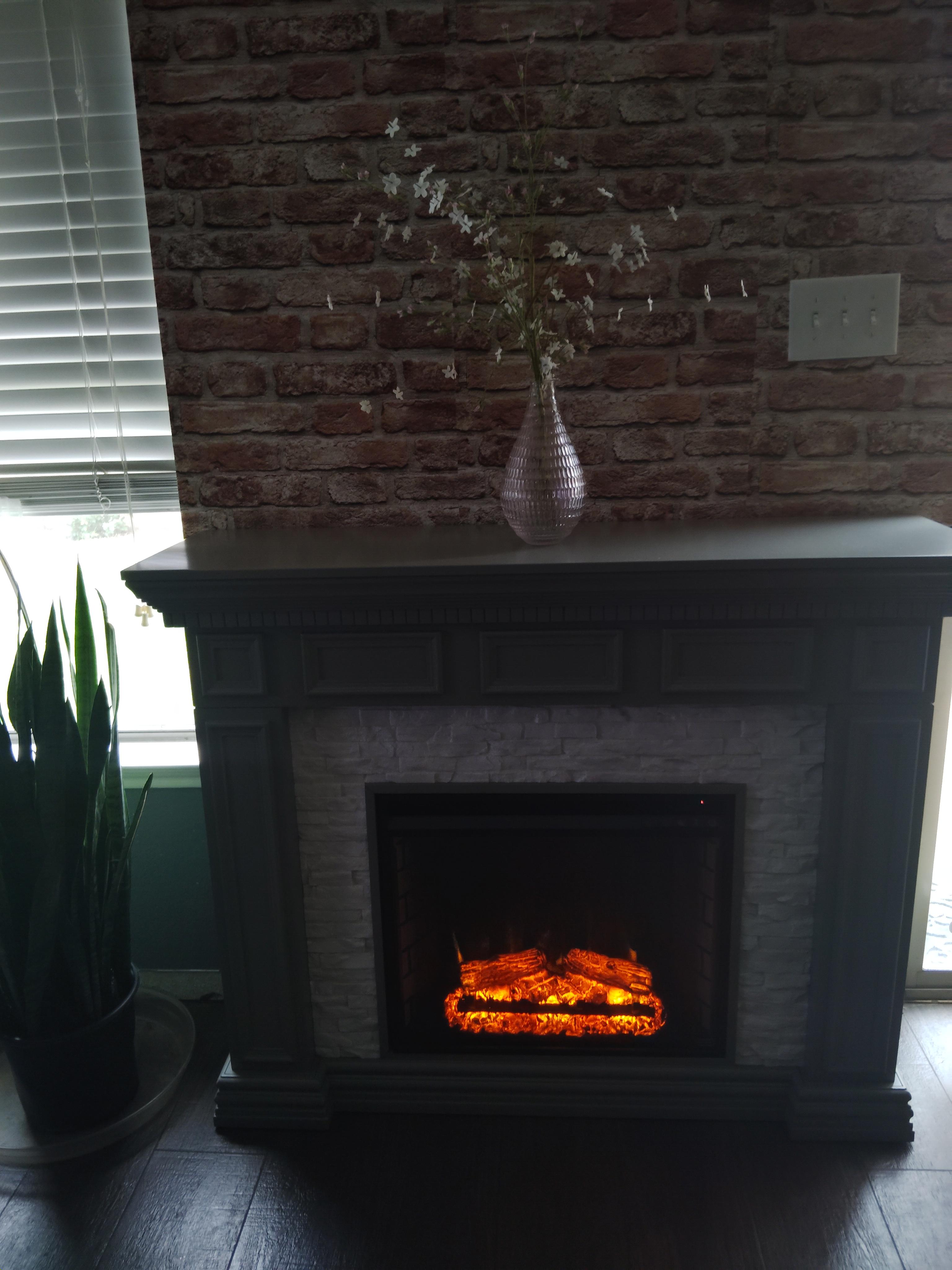 Southern Enterprises Furniture Horstena Electric Fireplace Mantel