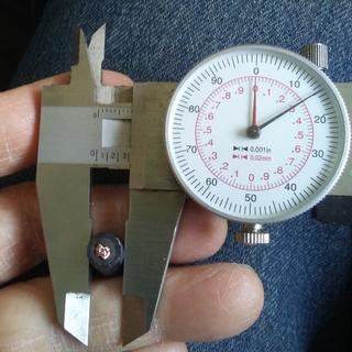 Diameter as measured is 8 mm.