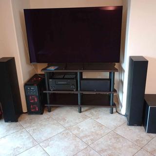 TX-RZ70 Onkyo Receiver, Samsung 65" OLED, 9.2 speaker system (Polk, JBL, Onkyo)