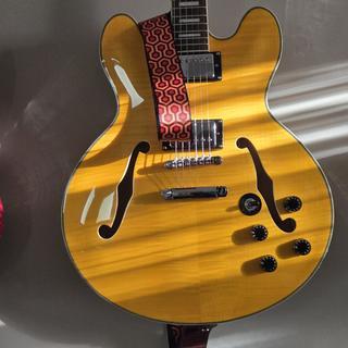 Indio by Monoprice Boardwalk Flamed Maple Semi Hollow Body