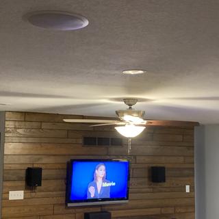 Using two as surround sound speakers, mounted in ceiling behind LR seating.  Work great!