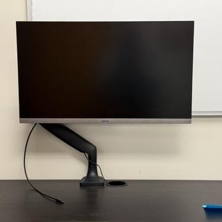 This monitor arm does a great job of hiding cables. Just remember to factor in the extra length!