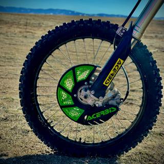 Black Brake Acerbis X-Brake Vented Disc Cover - Tough Protection For Your Bike (Black/Green) Brake Covers