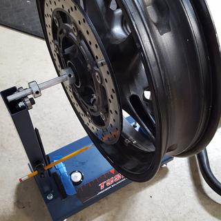 Tusk Motorcycle Wheel Balancing And Truing Stand – Shop-Quality DIY Wheel Stand