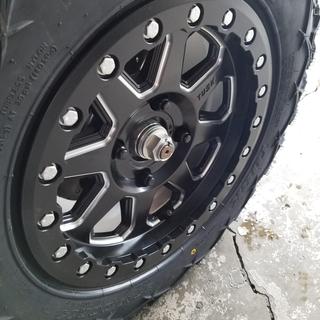 4 Pack) 4/156 Tusk Uinta Beadlock Wheel 15x7 4.0 + 3.0 Machined /Black For Polaris RZR Pro XP Premium 2020-2025