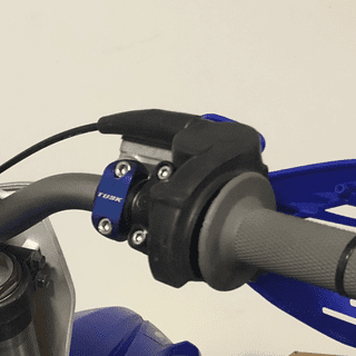 Works Connection Rotating Bar Clamp - Blue, 6061 T-6 Aluminum, For Motorcycle Brake Protection - View #3