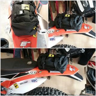 thumbnail image 2 of Red Leather Fender Pack Tool Bag For Honda CRF 125R, 150F, 230F, 250M, 450R, CRF250L Rally – 1-Piece 2 of 6