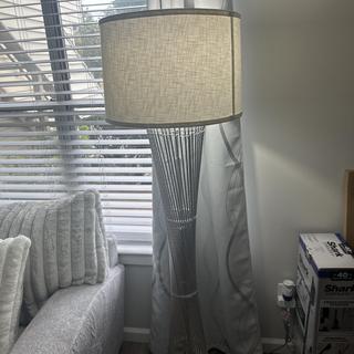 Contemporary Polished Chrome Floor Lamp With Glass Dome Shade - View #11