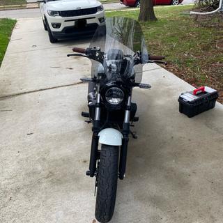 Memphis Shades Hell Cat Handlebar-Mounted Windshield - RevZilla