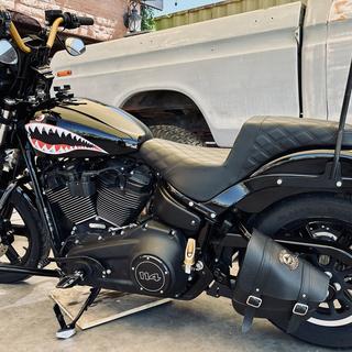 thumbnail image 2 of VASTMT Chrome & Black Brake Clutch Levers For Harley Softail 2015-2023 2 of 6