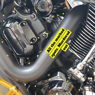 Front Axle Nut Covers For Harley Davidson Black Engine Bolt Covers