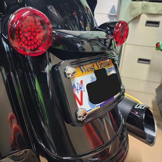 Kuryakyn Curved License Plate Frame Mount For Harley Road Street