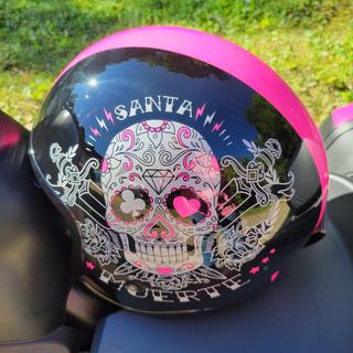 black and pink skull motorcycle helmet DOT Approved Daytona Half Face - Cap Graphics for Men & Women, Scooters, ATVs, UTVs & Choppers Contoured Shell That Hugs Your Head Eliminating The Mushroom Look Purple Pink Skull Helmet Hot