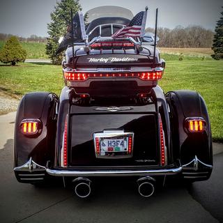 HDBUBALUS Moto Tour Pak Pack Attache Couvercle Pour Harley Touring Ultra Electra Street Glide 14-17