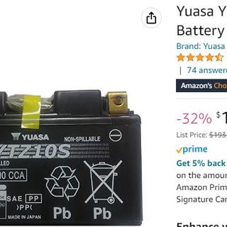 BATTERIA YUASA YTZ10S HONDA CB 600 F HORNET 2007 2008 2009 2010