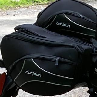Sac De Selle Moto 17.2L En Cuir Et Coton Ciré - Noir, étanche Et Ignifuge - Dimensions 28x28x38cm - Pour Porte-bagages Ou Selle Passager