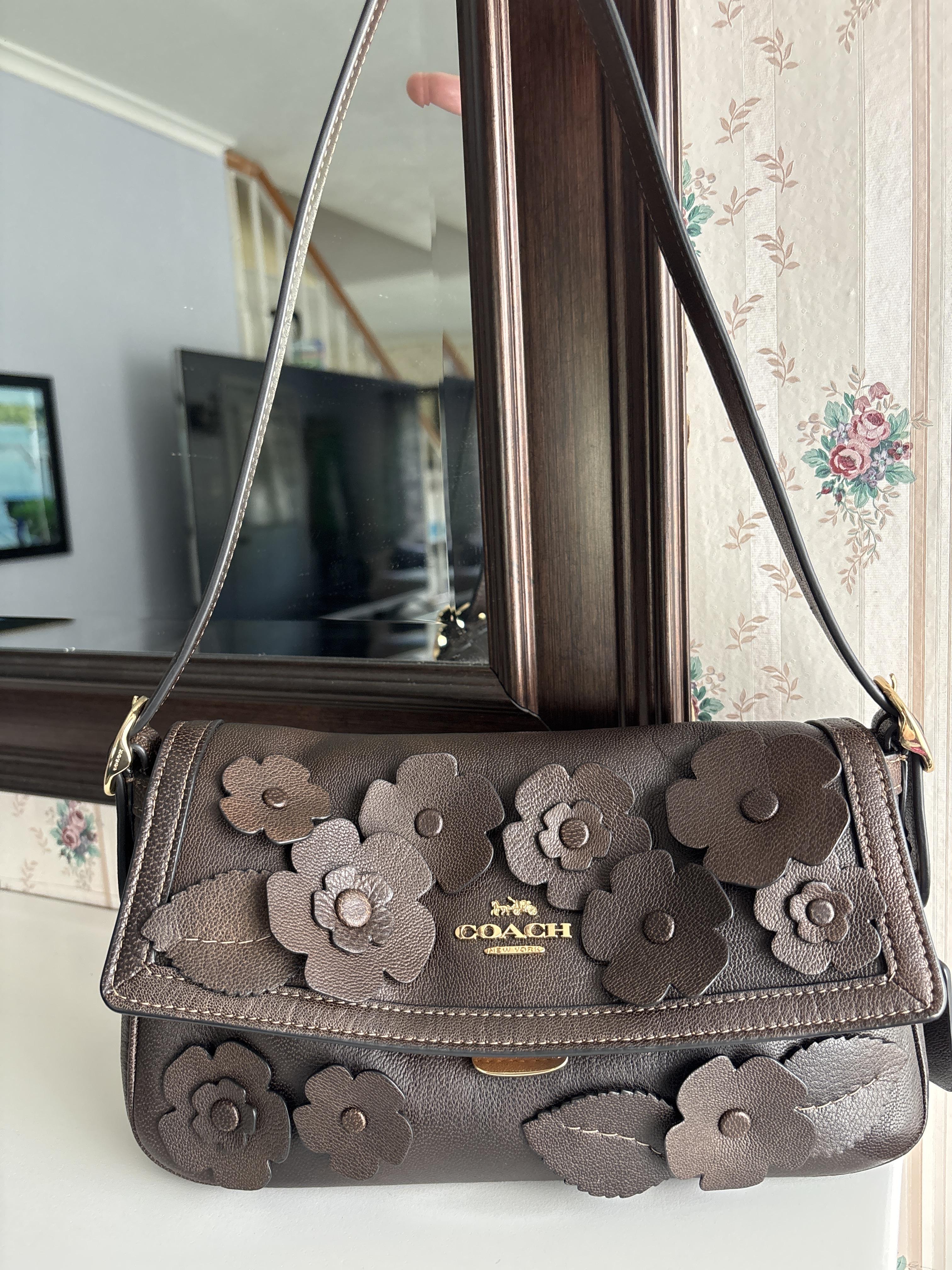 Etta Small Flap Shoulder Bag With Floral Applique | Bags | Coach